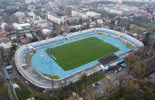 Imagine panoramică a stadionului Emil Alexandrescu din Copou, Iași
