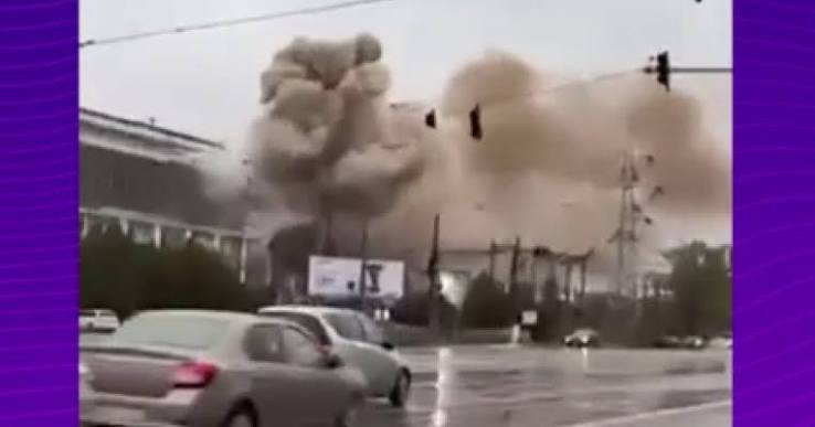Nor de fum deasupra CET 1 Iași după explozia de la postul electric