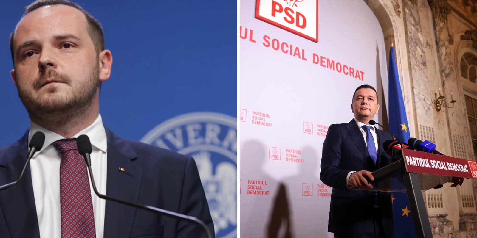 Alexandru Rogobete, ministrul Sănătății, și Sorin Grindeanu, președintele PSD, în colaj