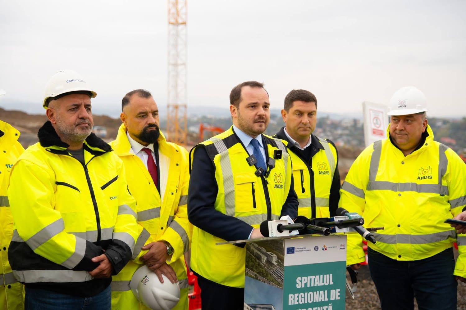 Conferință de presă pe șantierul Spitalului Regional de Urgență din Iași